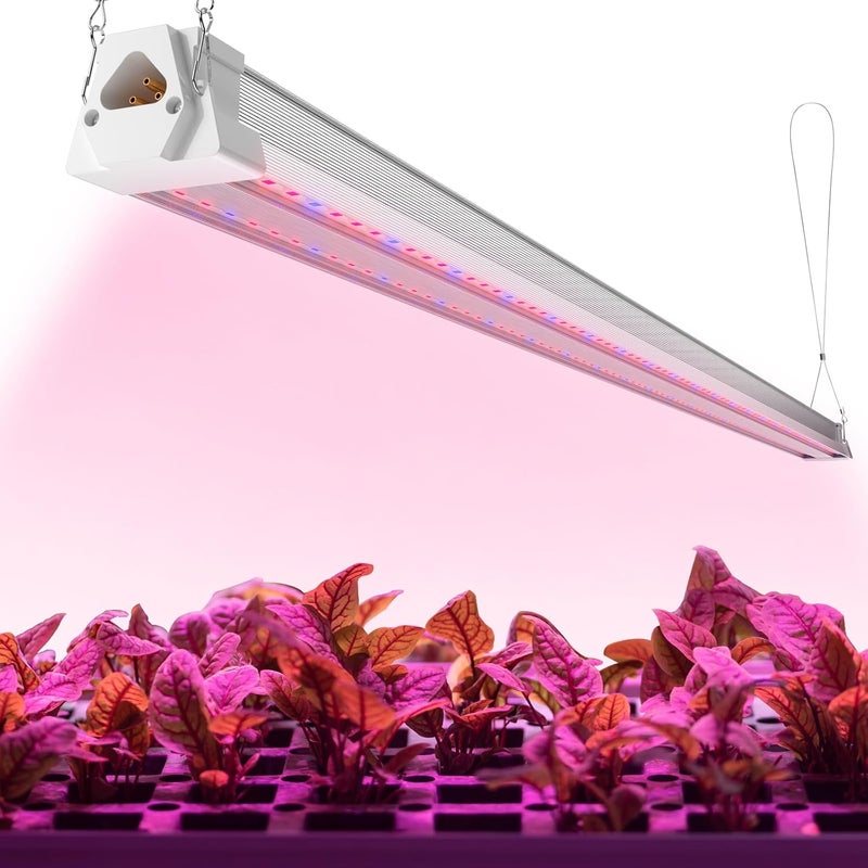 FREELICHT 1 Pack 4FT LED Grow Light, 40W (250W Equivalent), Red Blue (660nm+460nm) Full Spectrum Grow Light for Indoor Plants, Linkable Plug in Plant Growing Lamps for Hydroponic Seeding Veg Flower - Image 1